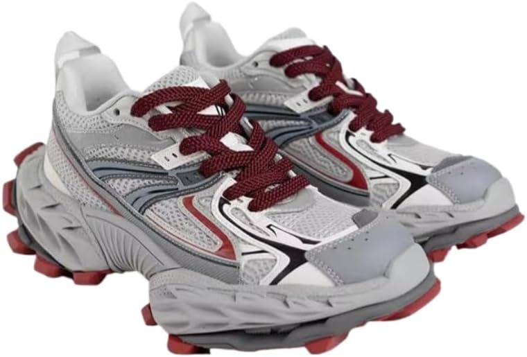 

Мужские спортивные кроссовки с толстой подошвой - легкие и комфортные для повседневного ношения на улице Hoalox, красный