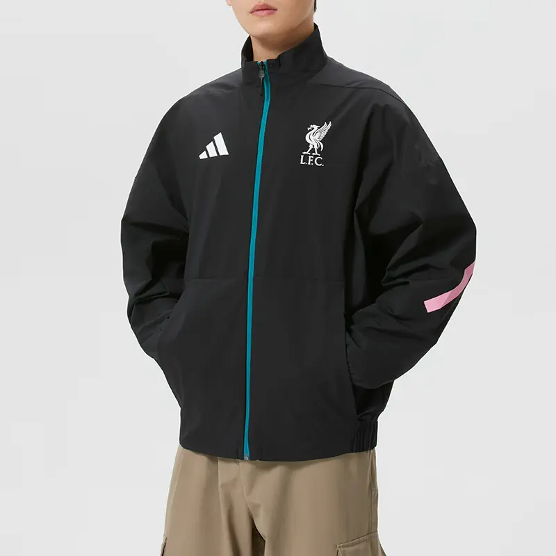 Adidas Мужская куртка, черный, с воротником-стойкой, средней жесткости, другие — фото 3