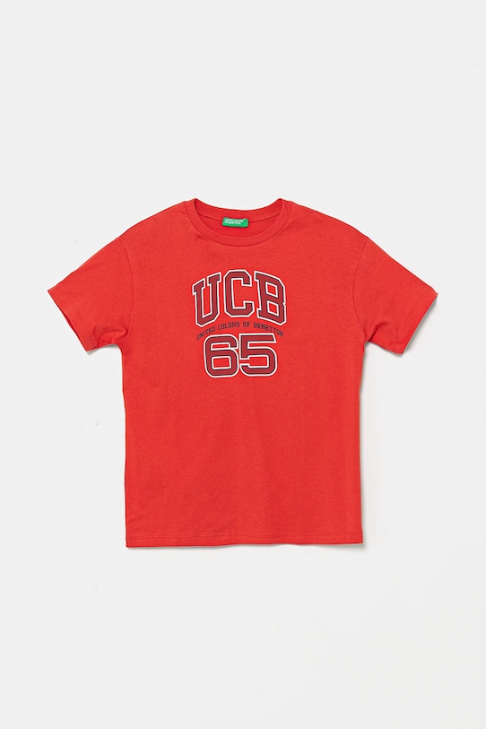 

Детская хлопковая футболка United Colors Of Benetton, красный