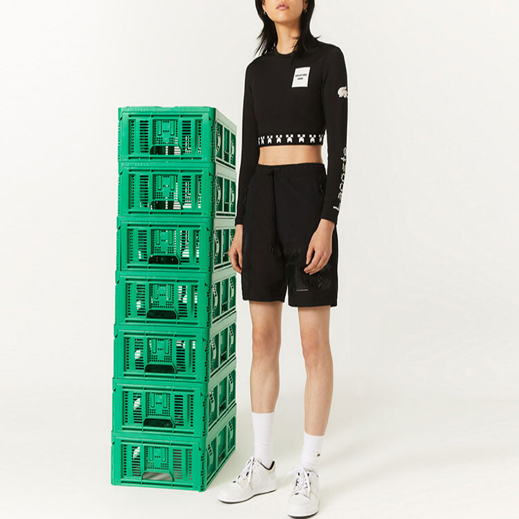 Топ LACOSTE Укороченный, черный — фото 3