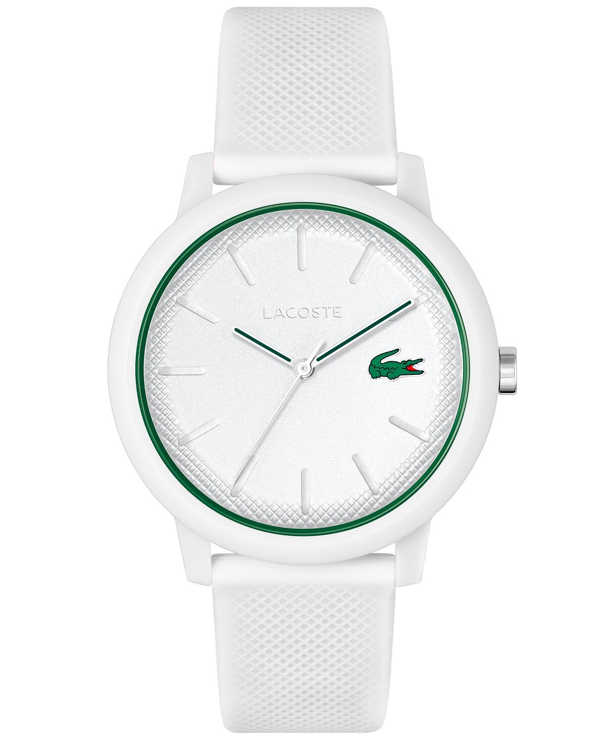 

Мужские часы L.12.12 с белым силиконовым ремешком 42 мм Lacoste