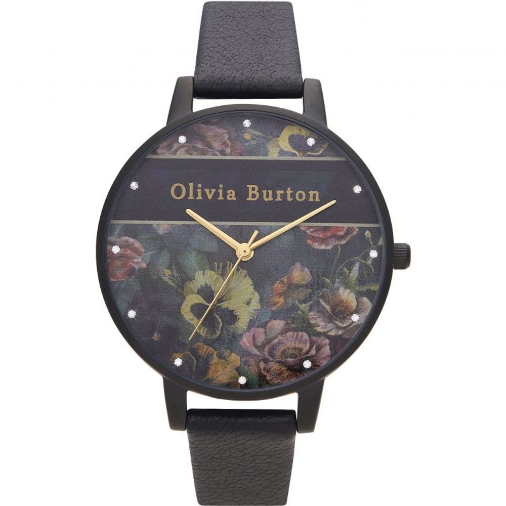 

Черные кожаные часы Olivia Burton