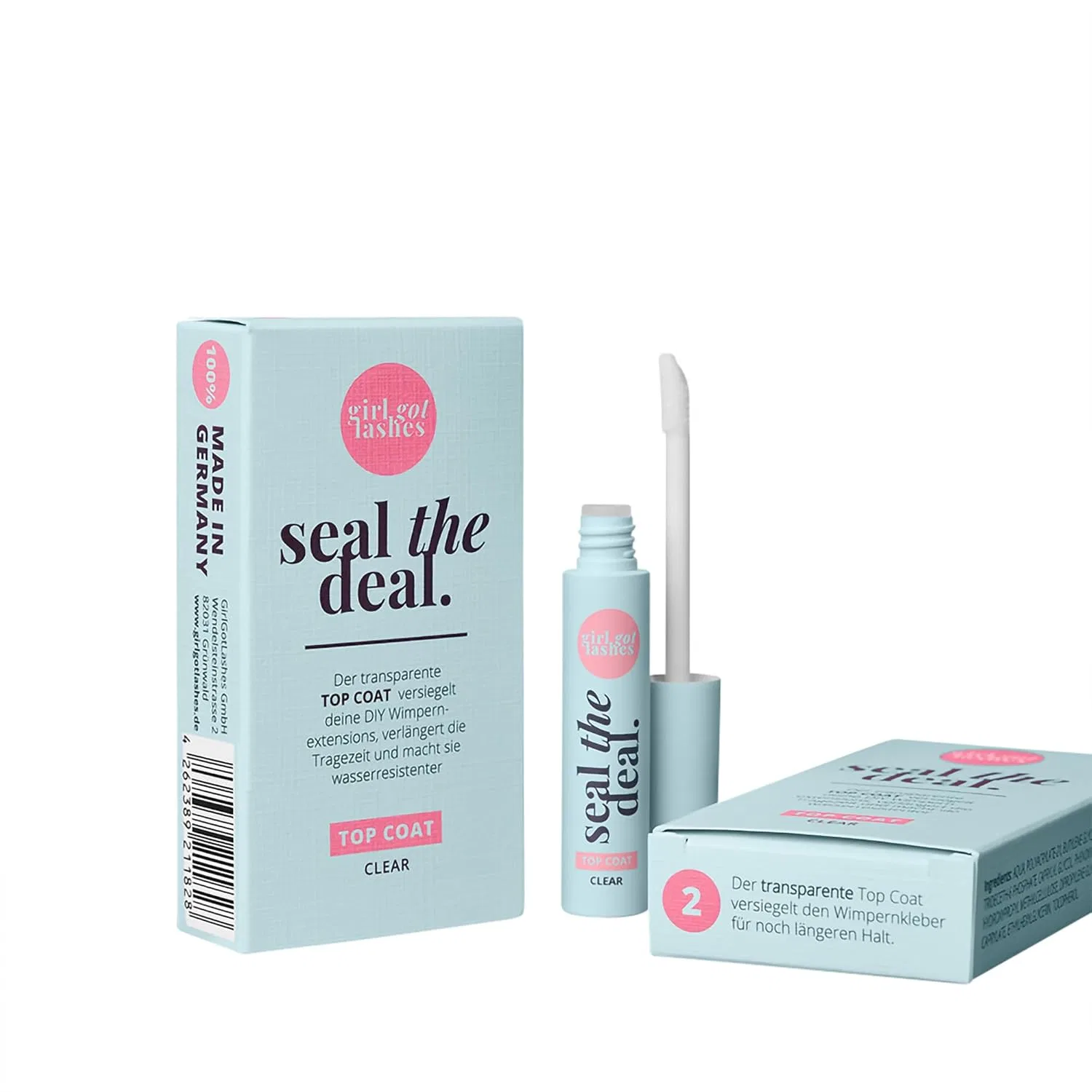 Закрепляющее покрытие GirlGotLashes Seal the Deal Top Coat Clear для наращивания ресниц Girl Got Lashes
