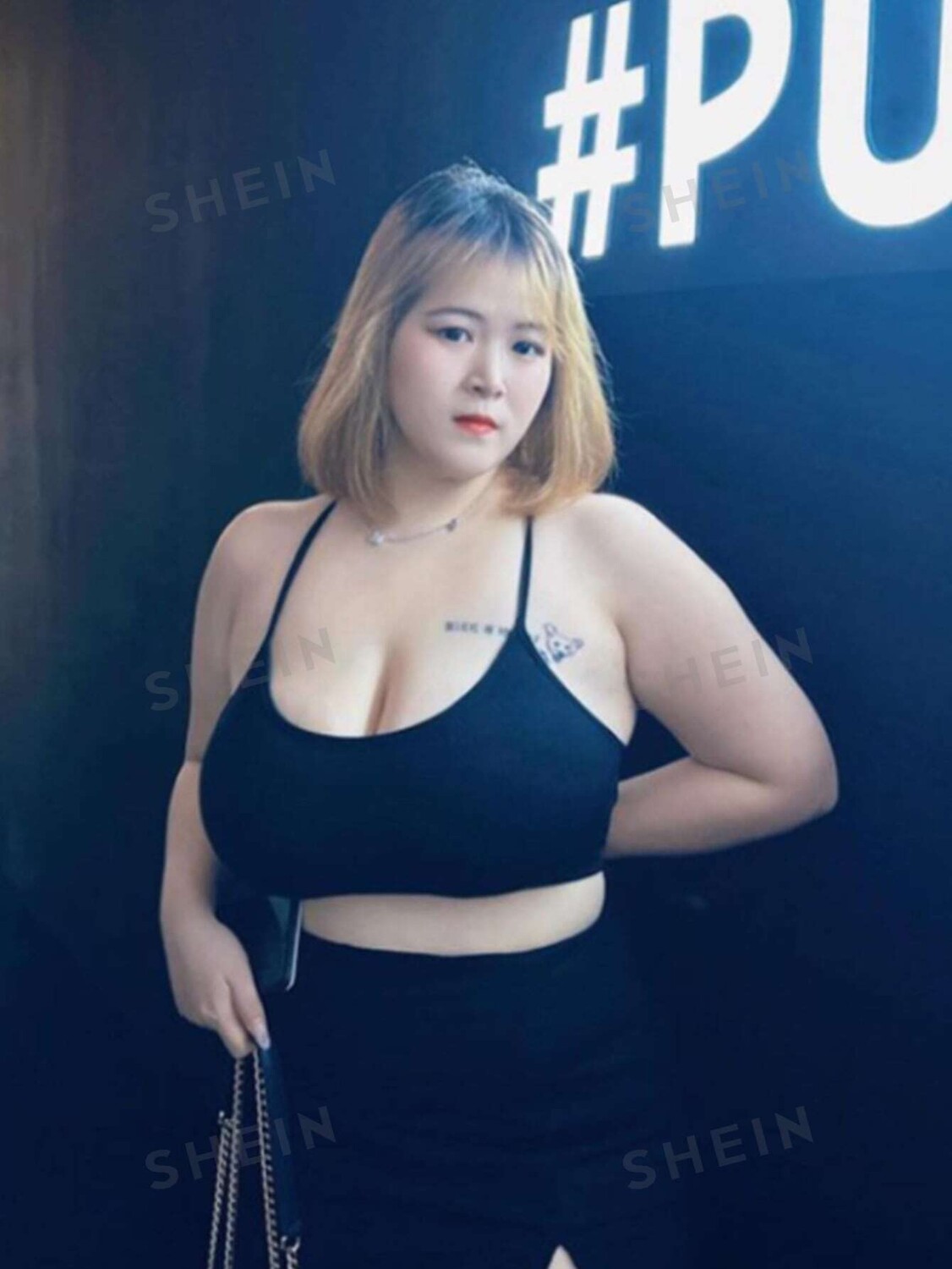 

Твердый комплект бикини Swim Curve, летний пляж, большие размеры Shein, черный