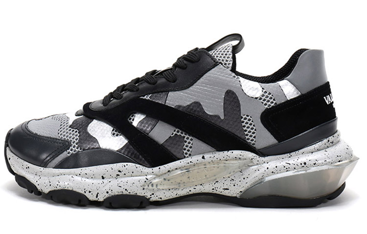 

Valentino Низкие массивные кроссовки Bounce, мужские, серебристо-черные