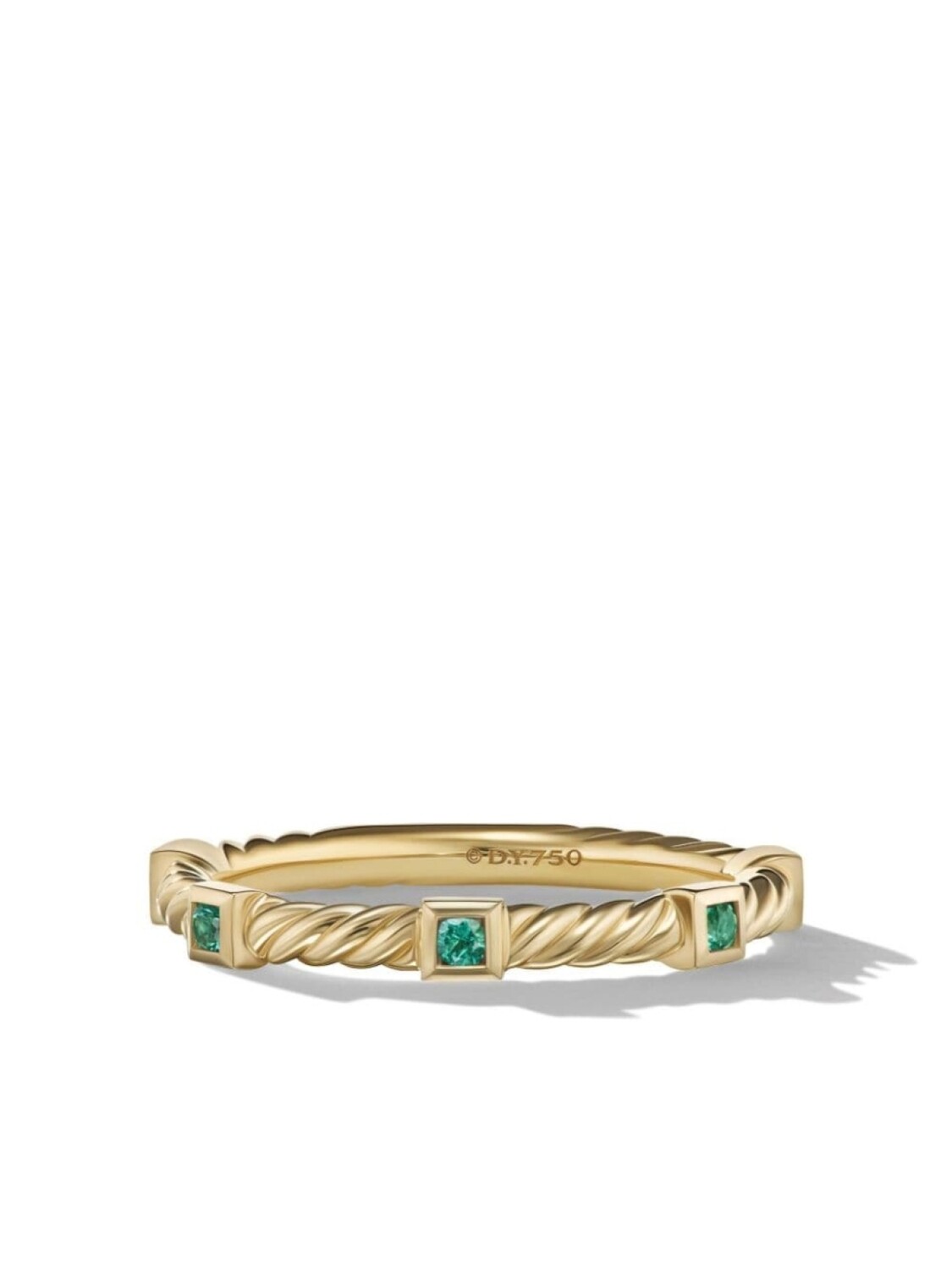 

Кольцо Cable Collectibles из желтого золота с изумрудом David Yurman, золотой