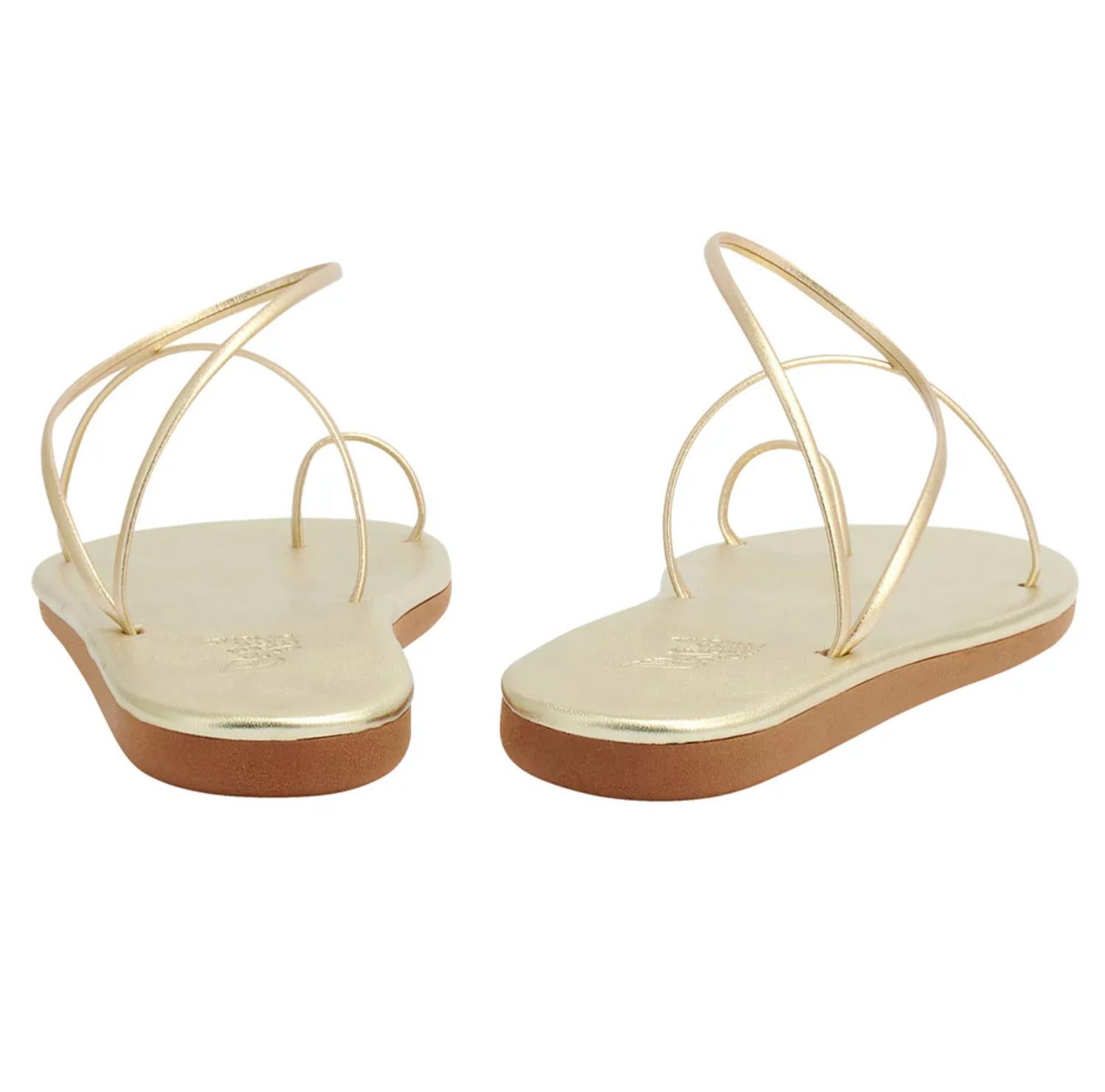 Женские сандалии Kansiz с анатомической стелькой в платиновом цвете Ancient Greek Sandals, платиновый — фото 2