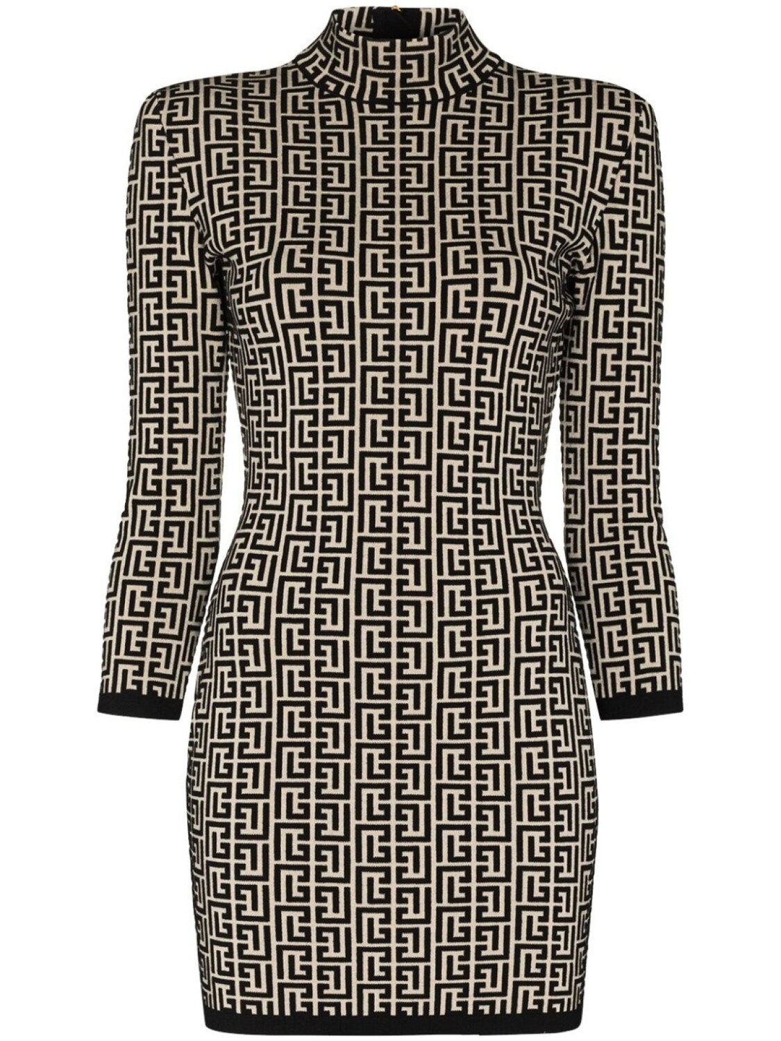 

Balmain платье мини с монограммой, черный