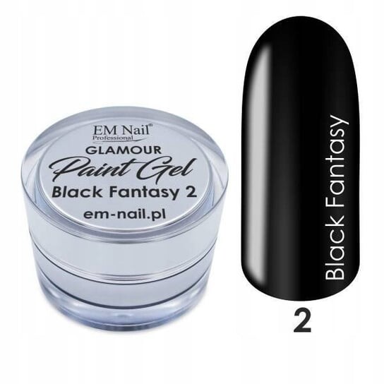 

Декоративный гель, EM Nail Paint Gel Black Fantasy
