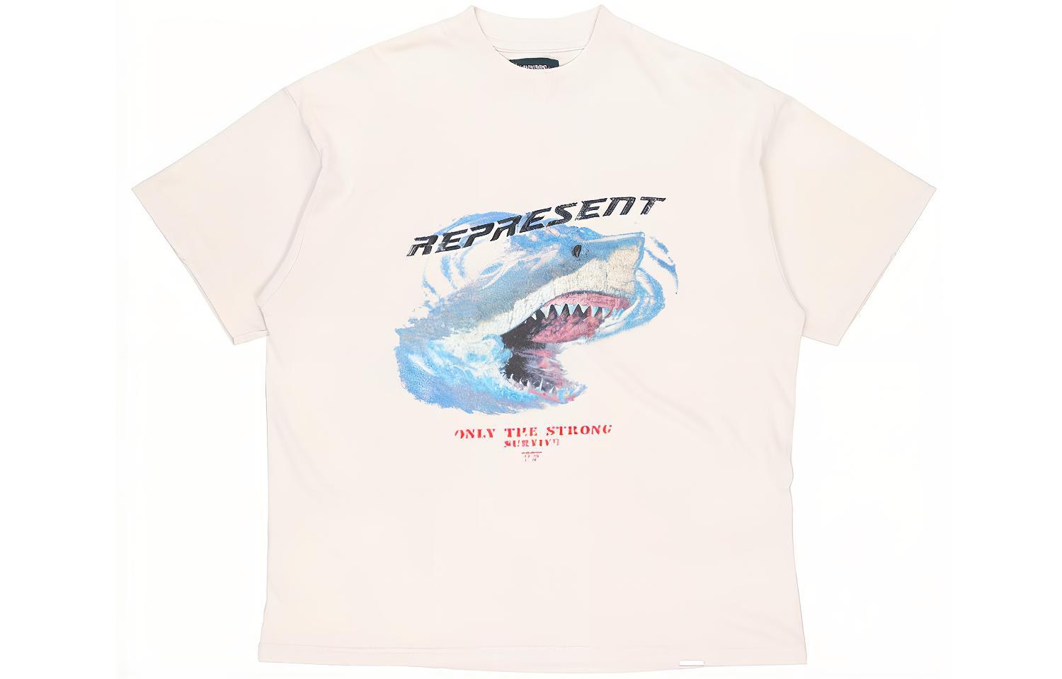 

Футболка Shark Only The Strong Survive REPRESENT, белый