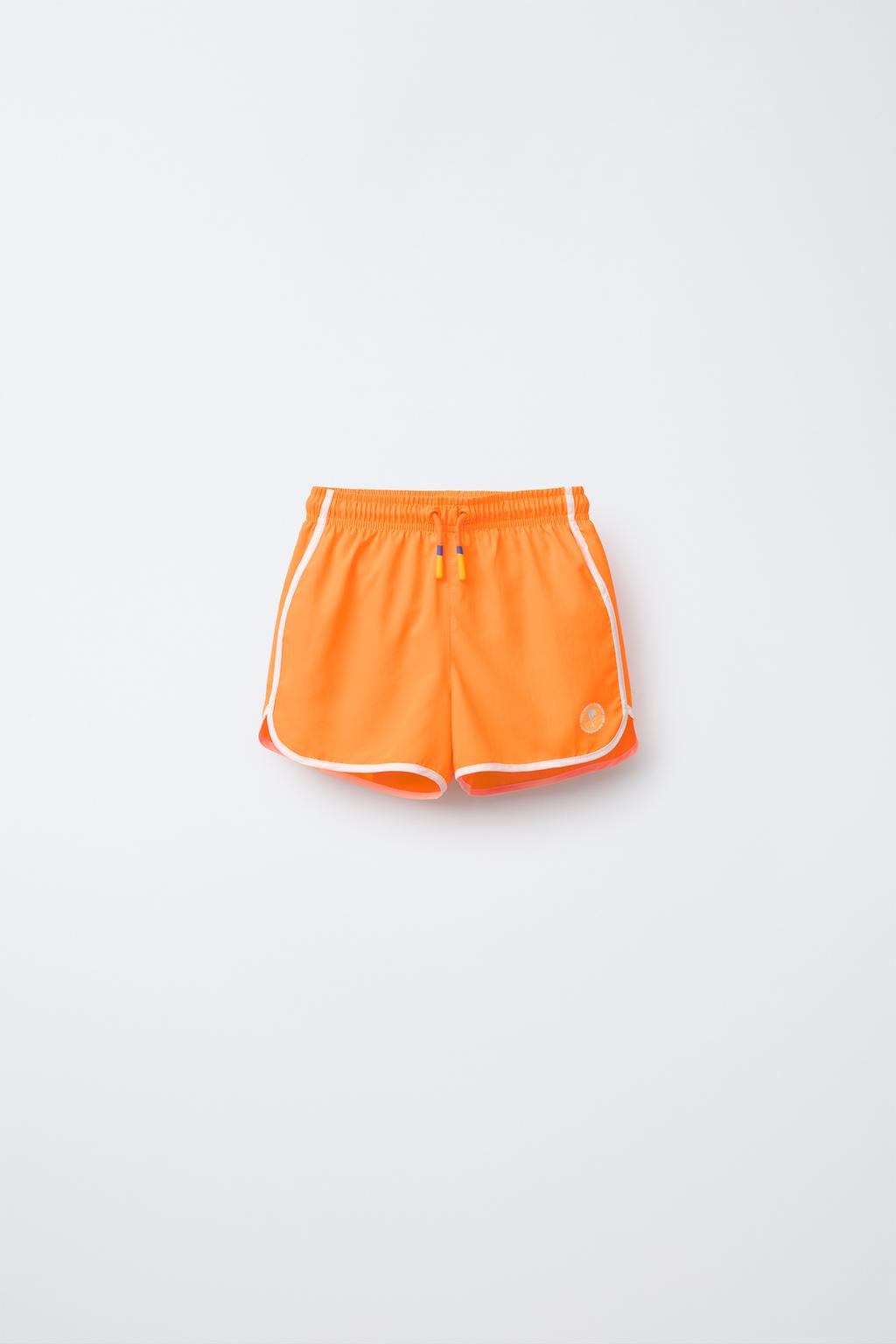 

6-14 лет/ плавательные шорты с принтом пальмы ZARA, оранжевый