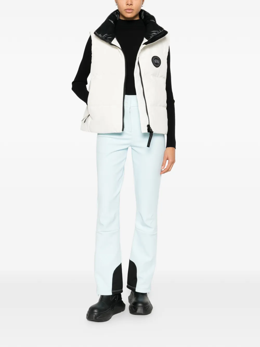 Укороченный дутый жилет Canada Goose, белый — фото 2