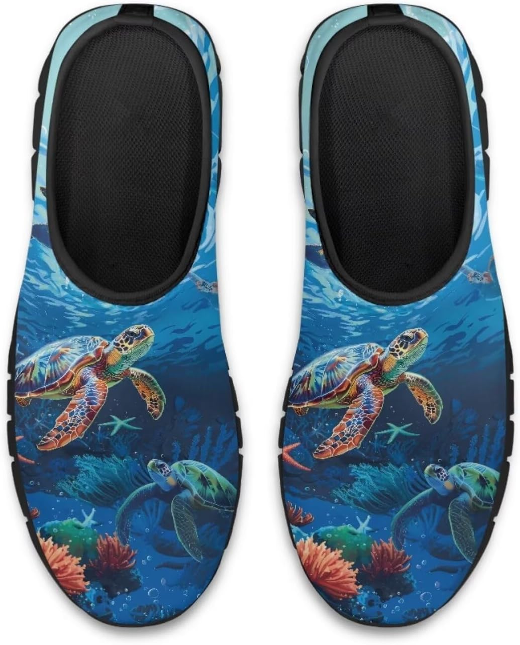 

Повседневные кроссовки Binienty для женщин и мужчин с принтом морской черепахи, лоферы с поддержкой свода стопы, низкие лоферы на платформе, синий