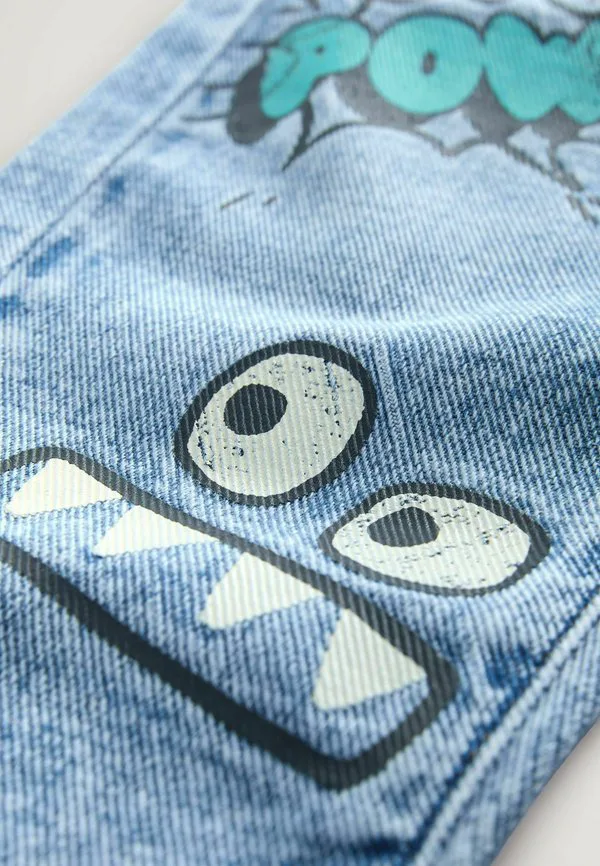 Обычные джинсы fitmonster graffiti свободного кроя Next, Mid Blue Denim — фото 3