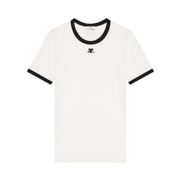 

Футболка Courrèges Signature Contrast T-Shirt Heritage White/Black, белый