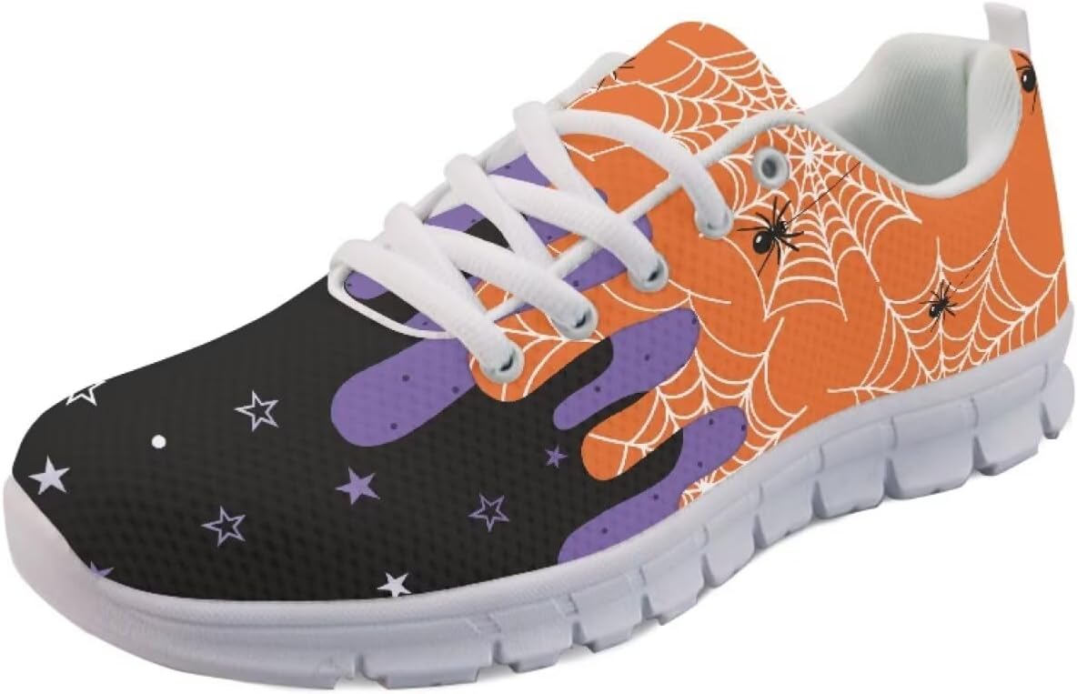 

Кроссовки Forchrinse с принтом «Кошачья галактика» унисекс, модные кеды для ходьбы, теннисные и беговые обувь для женщин и мужчин, Halloween Spider Web