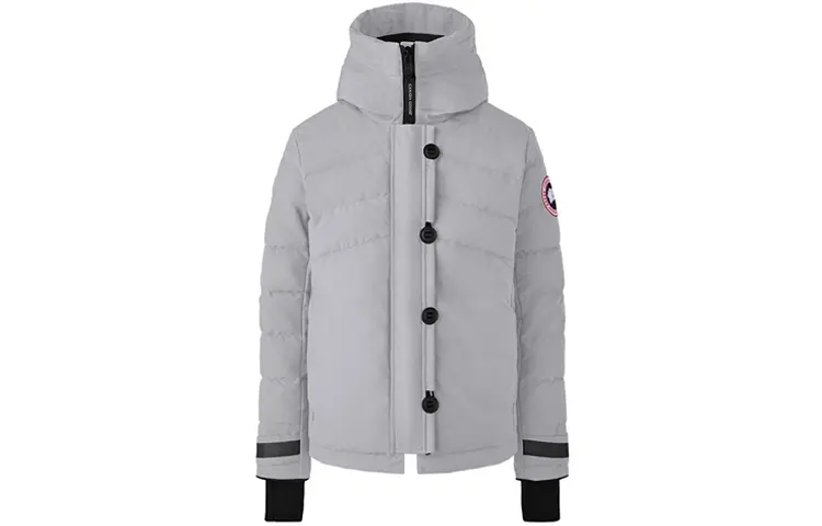 

Canada Goose Куртка пуховая с капюшоном Elmvale Series FW21 однотонная женская Silver Flame