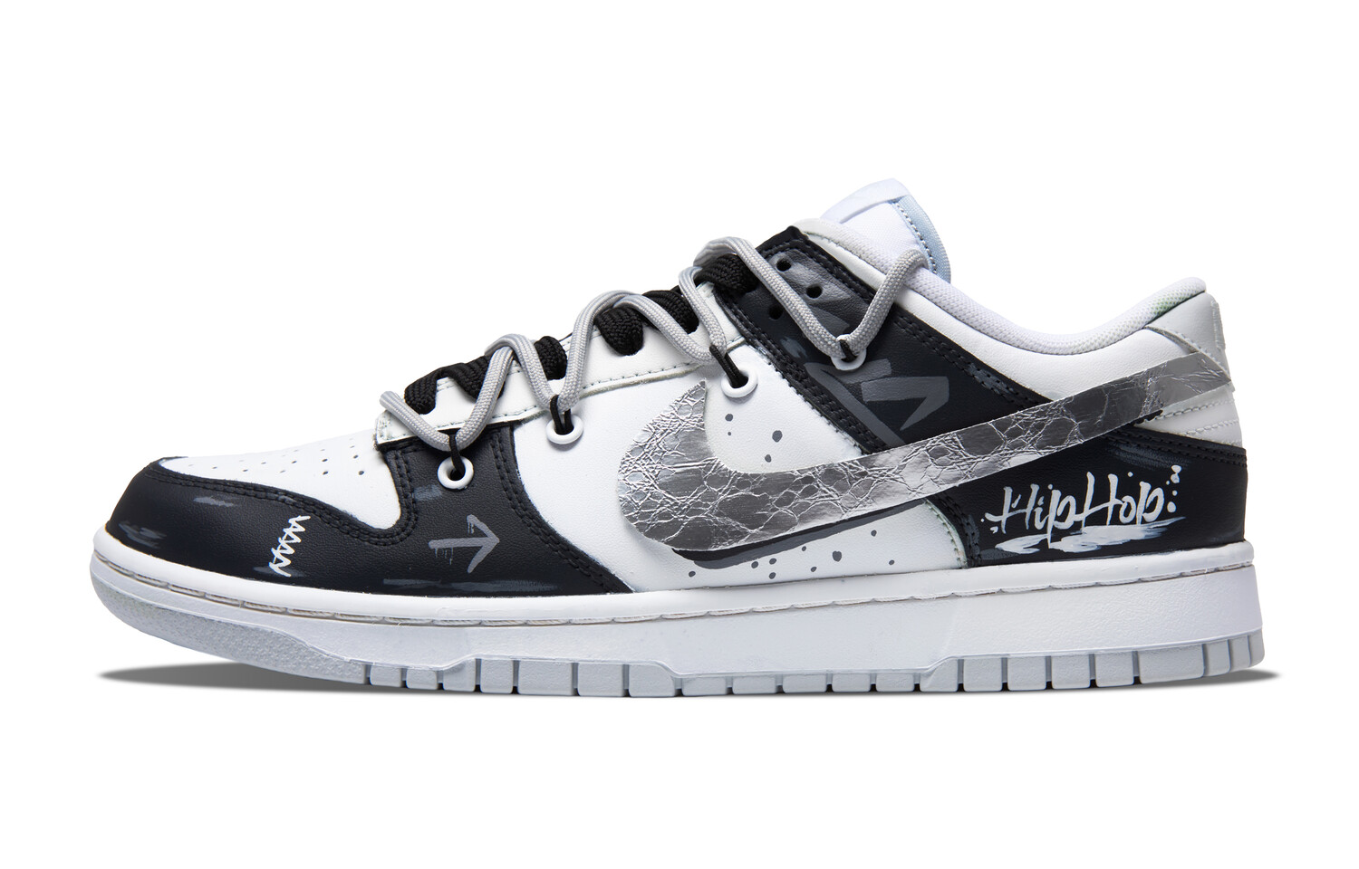 

Кроссовки Nike Dunk Skateboard Shoes Men Low-Top White Black, Черный, Кроссовки Nike Dunk Skateboard Shoes Men Low-Top White Black