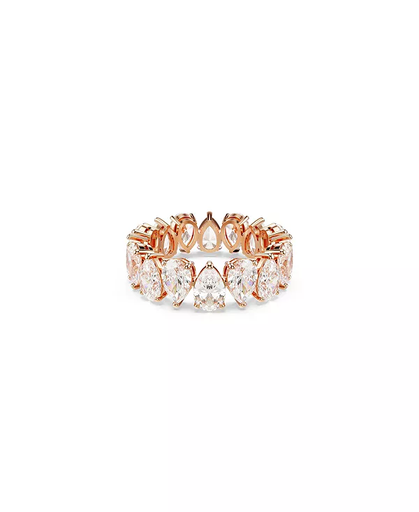 

Кольцо Matrix Vittore из розового золота с грушевидной огранкой Swarovski, white