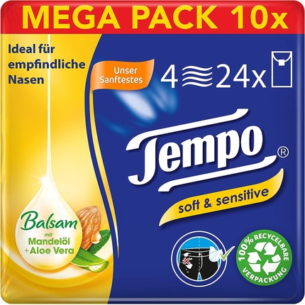 

Plus Tissue 240 штук, большая упаковка Tempo
