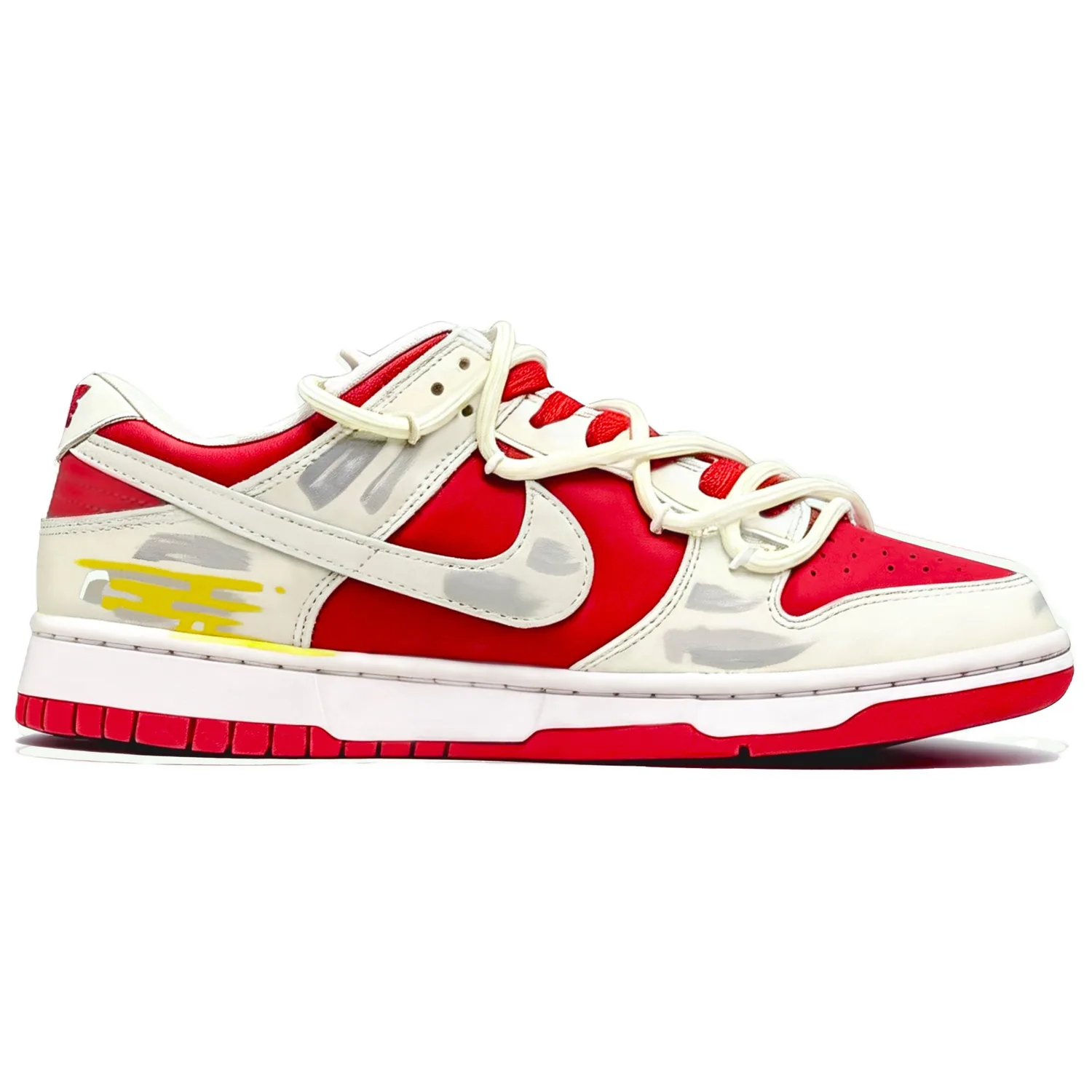 Nike Dunk New Year Gift, Year Of The Horse CNY Abrasion Resistant Low Top Skateboard Shoes Unisex Beige Yellow Red — фото 3