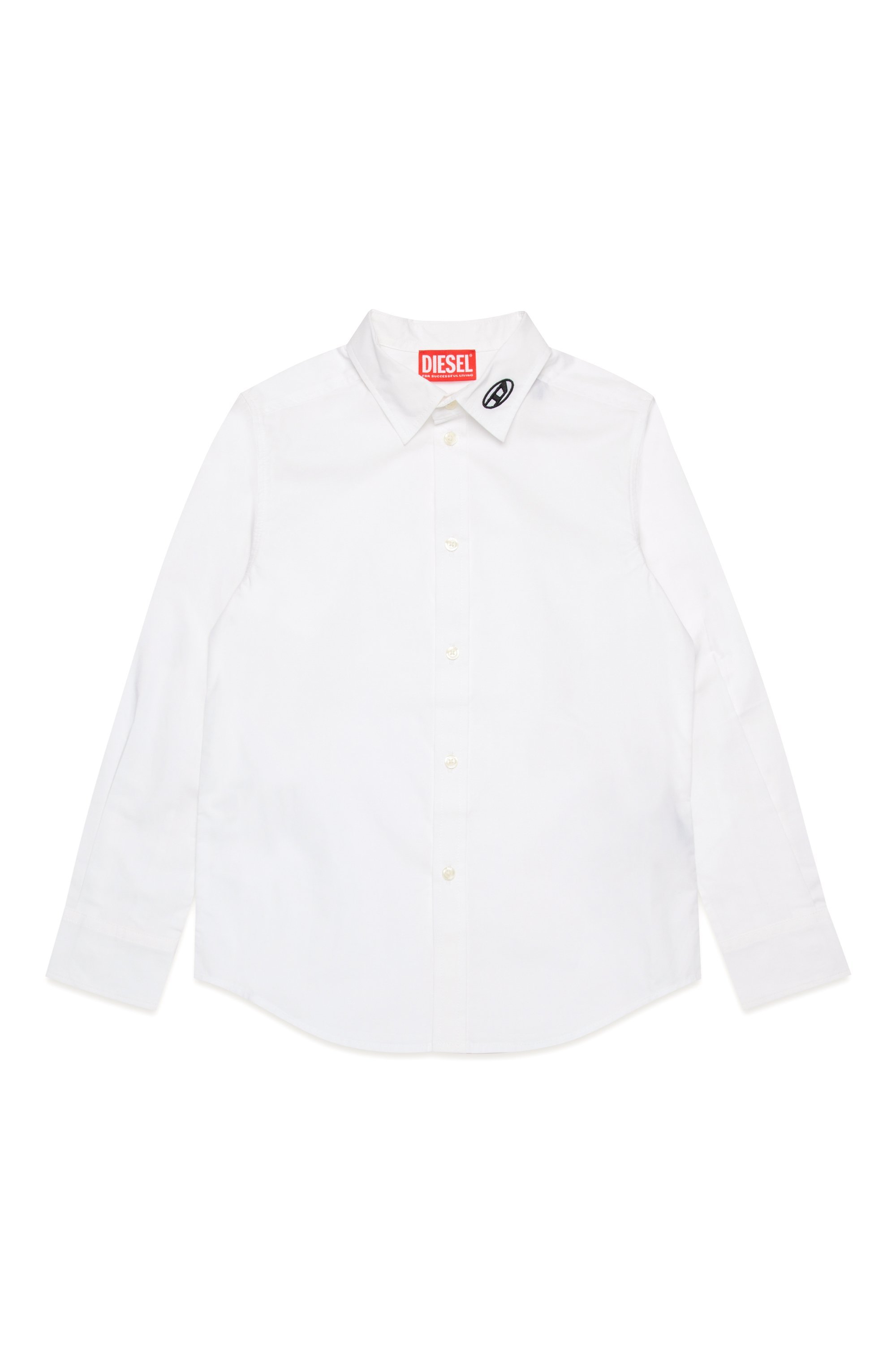 Детская рубашка с вышивкой Diesel, white