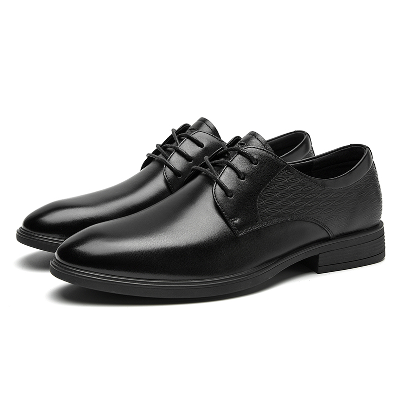 SEPTWOLVES Мужские черные классические туфли, цвет Black (Standard Leather Shoe Size) — фото 4