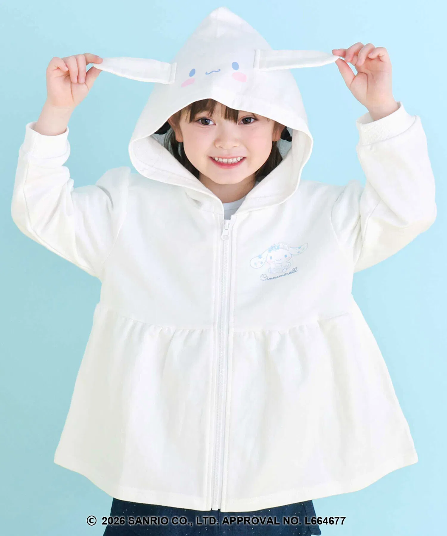 【Cinnamoroll/Pompompurin x SLAPSLIP】Худи с дизайном в виде ушей (90-130 см)