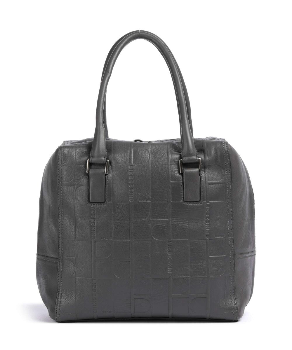 

Сумка Kayla Monogram Shell Natural M из тисненой воловьей кожи Liebeskind, серый