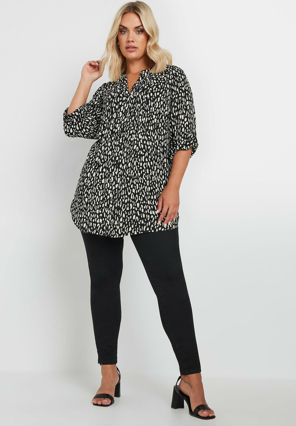 

Блуза LEOPARD PRINT PINTUCK Yours Clothing, антрацит