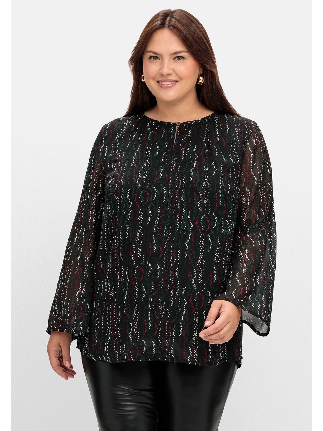 

Туника sheego Chiffon, черный