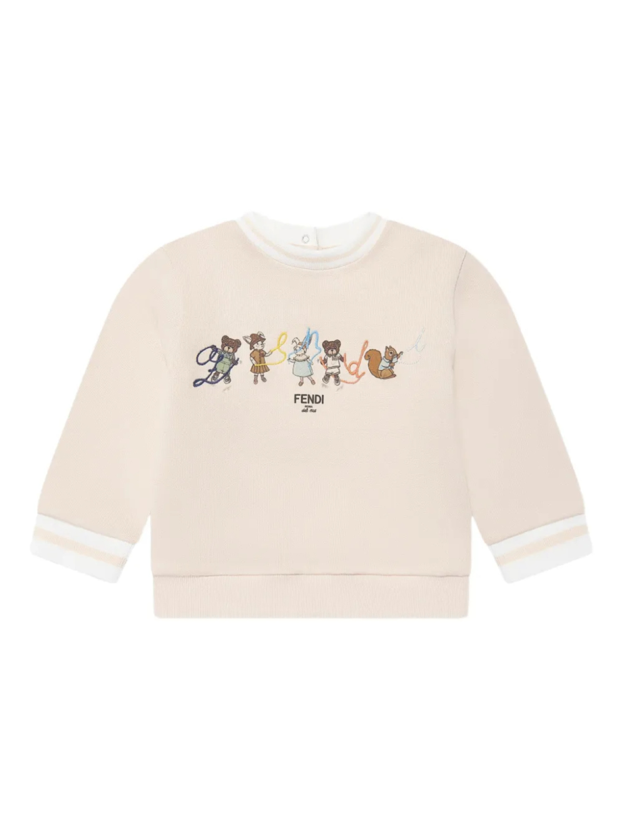 

Толстовка с вышитым логотипом Fendi Kids, нейтральный