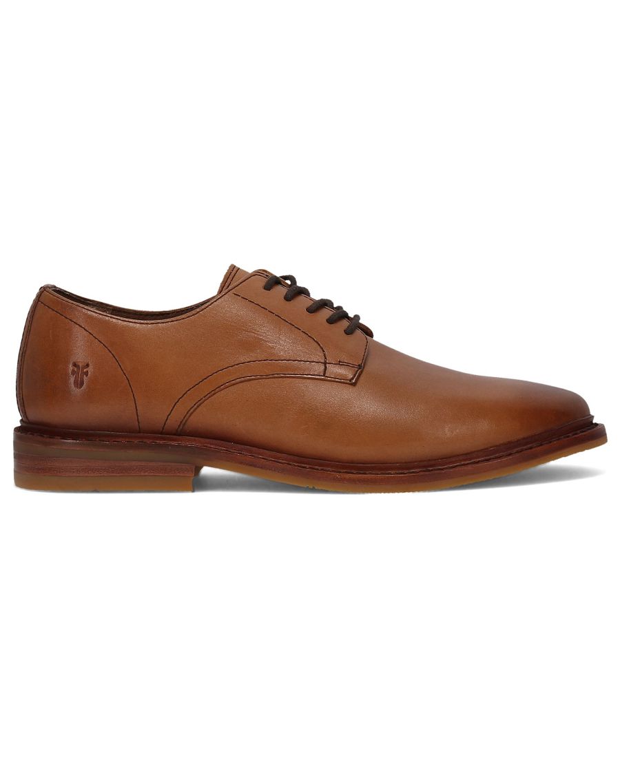 Мужские оксфордские туфли Paul на шнуровке с закругленным носком Frye, Saddle — фото 2