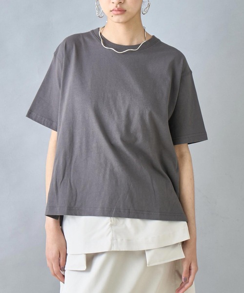 

Футболка с круглым вырезом из американского хлопка Settimissimo, темно-серый