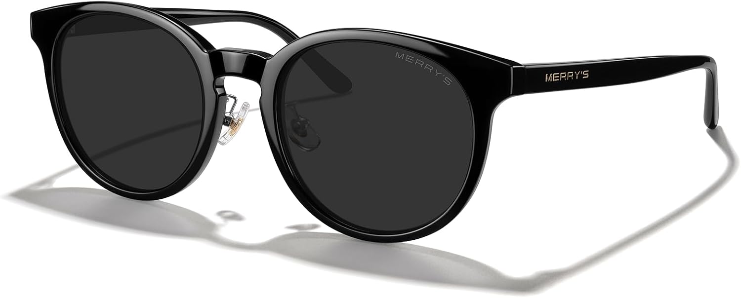 

Современные женские солнцезащитные очки MERRY'S из ацетата, овальной и круглой формы, с поляризацией и защитой от УФ-излучения UV400, модель S6192, Black Frame/Black Lens