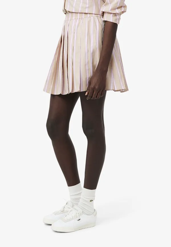 Юбка Lacoste А-силуэта Beige Rose Blanc Bleu Marine-D — фото 4