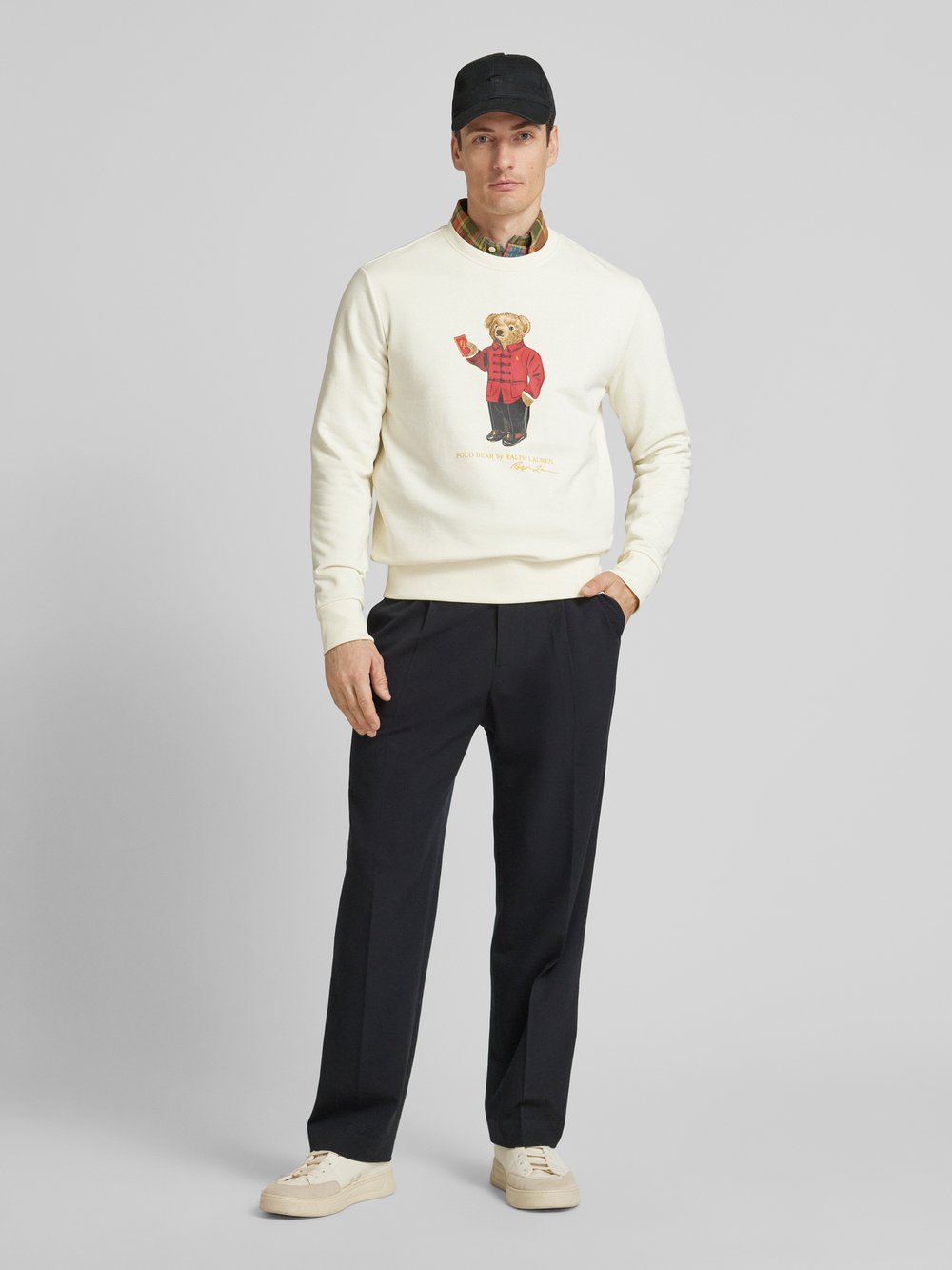 

Толстовка с рисунком и этикеткой Polo Ralph Lauren, кремовый