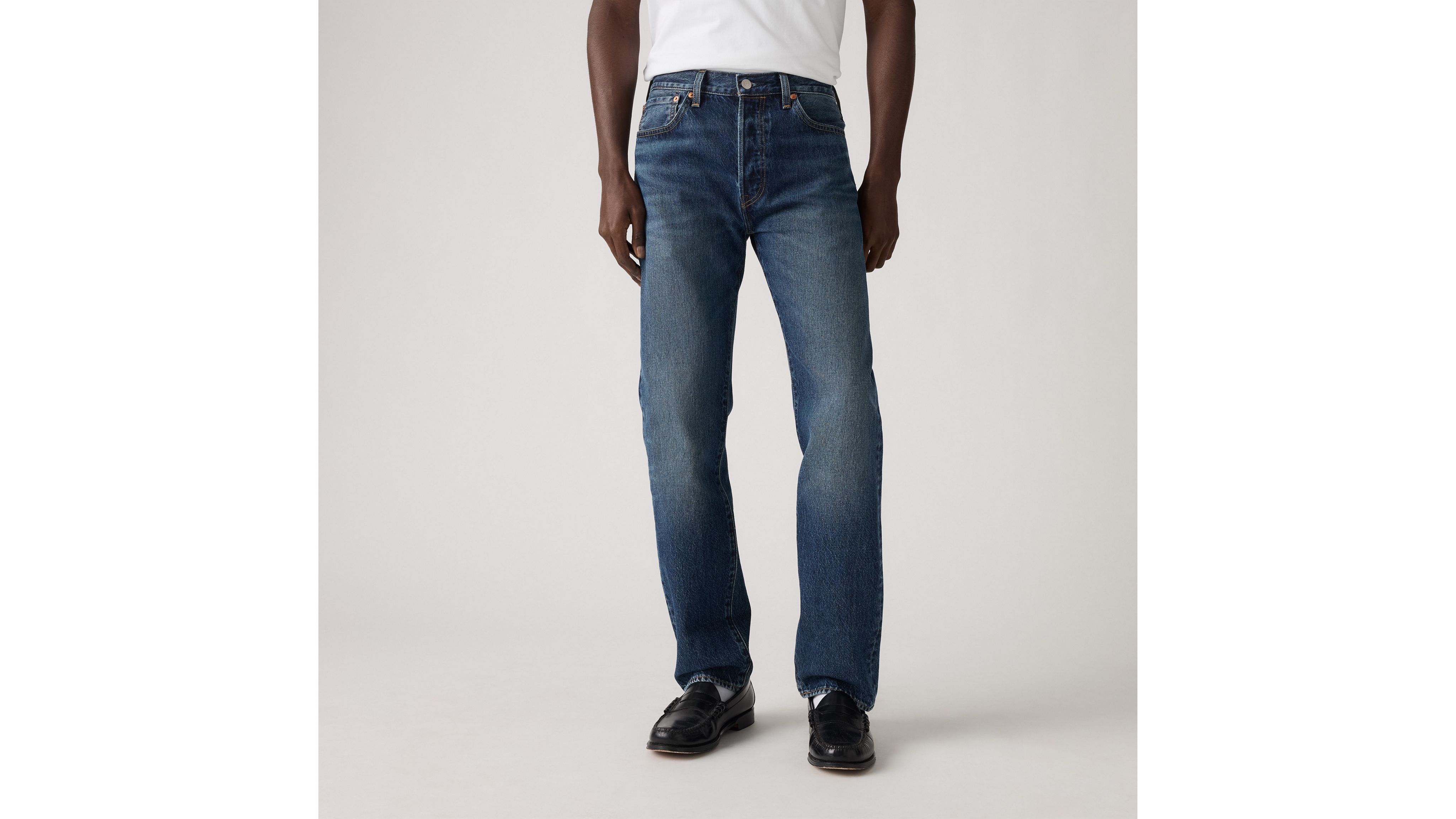 Мужские джинсы Levi's 501 Original Thermodapt, насыщенный темно-синий — фото 2