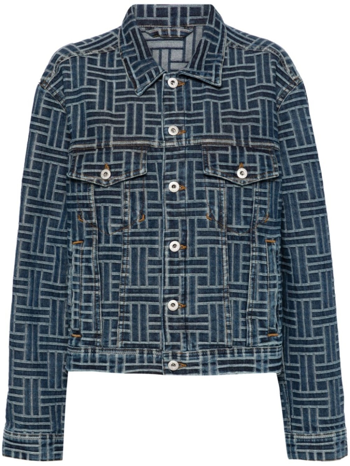 

Kenzo джинсовая куртка из плетеной ткани, синий