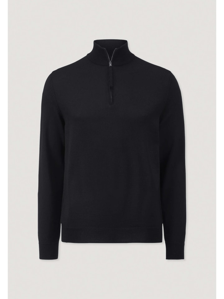 

Вязаный свитер черного цвета Hessnatur