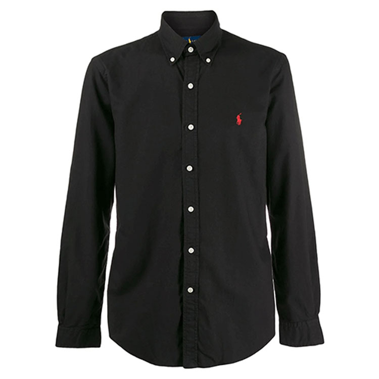 

Футболка поло с вышитым логотипом Ralph Lauren, черная