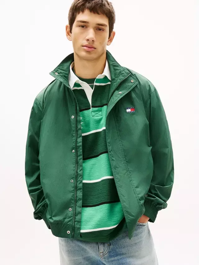 Ветровка с эмблемой флага, темно-зеленая Tommy Hilfiger