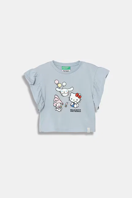 Футболка с Hello Kitty детская United Colors of Benetton, синий