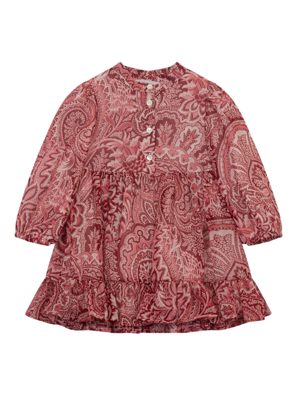

Платье с оборками и узором пейсли ETRO KIDS, красный