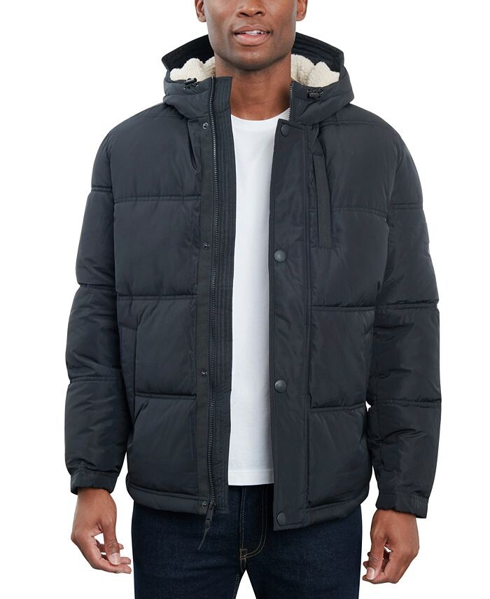 

Мужская парка с капюшоном на флисовой подкладке Lucky Brand, черный