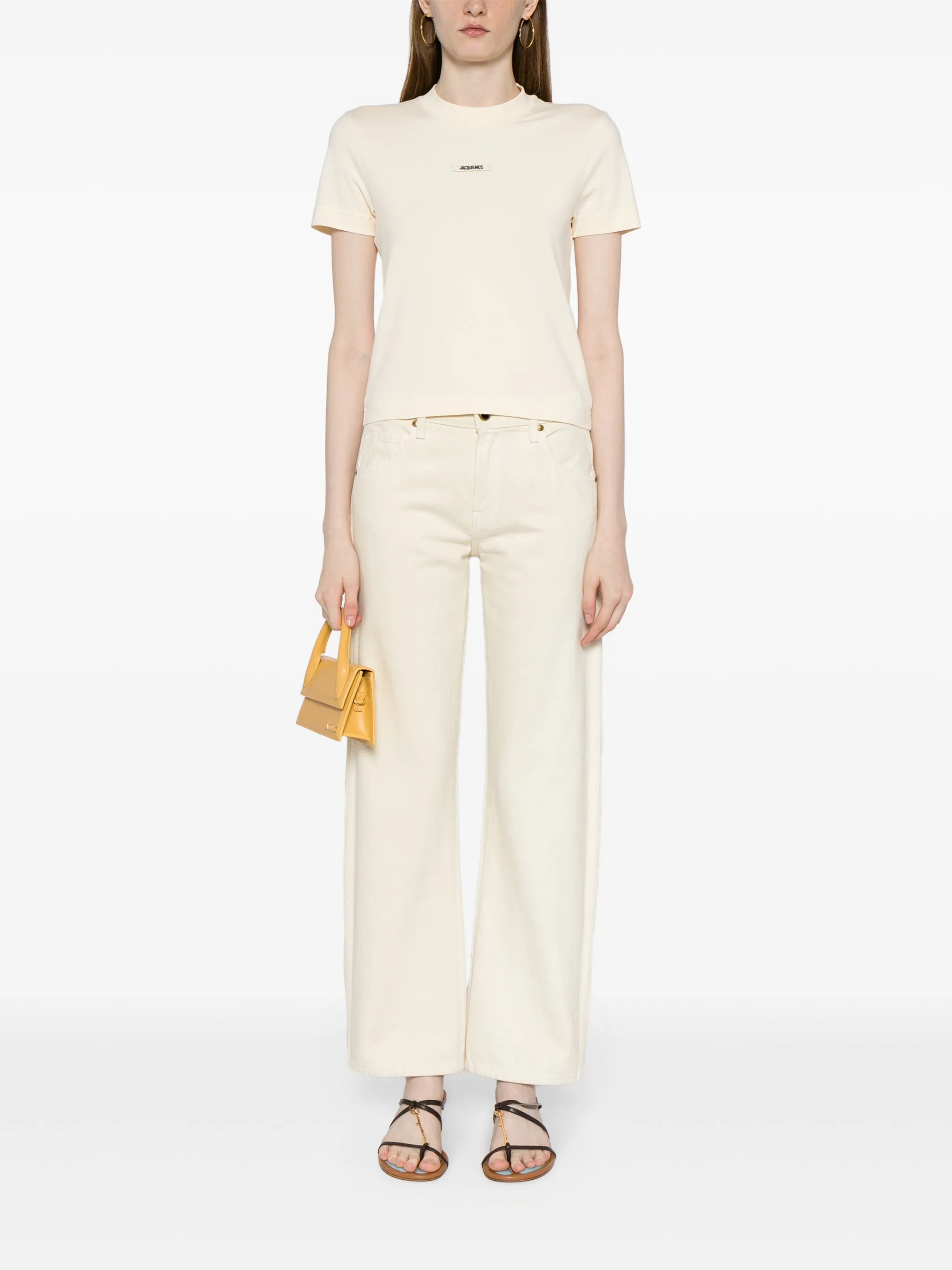Топ Le T-shirt Gros Grain Jacquemus, желтый — фото 2
