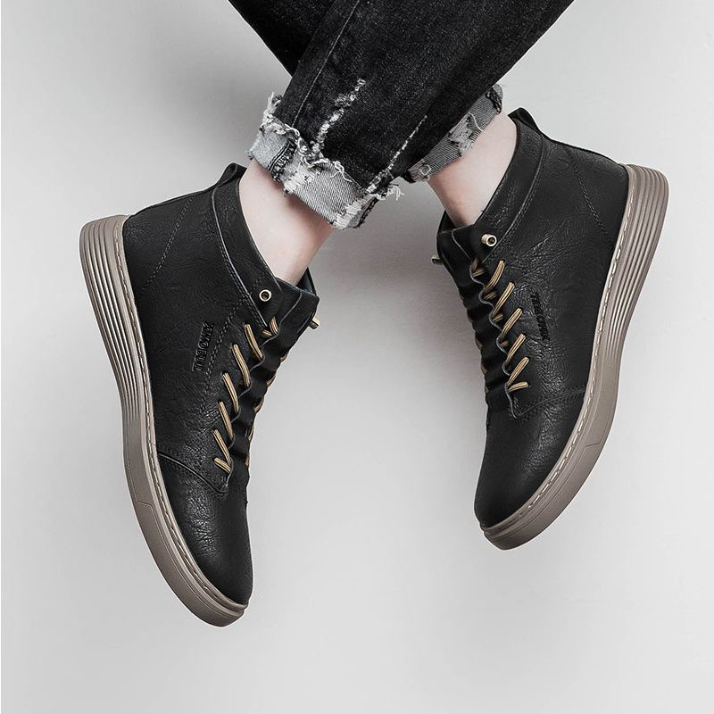 XIMO BULL Высокие скейтерские кроссовки мужские хаки, цвет Khaki — фото 4