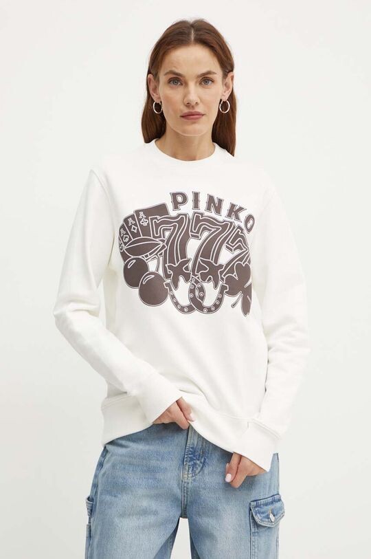 

Хлопковая толстовка Pinko, бежевый