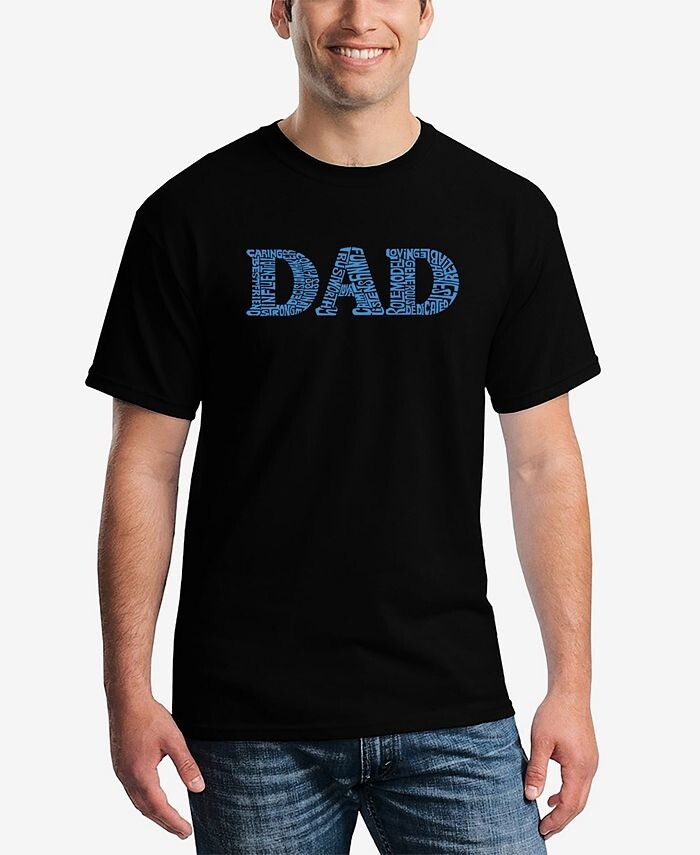 

Мужская футболка с короткими рукавами Dad Word Art LA Pop Art, черный