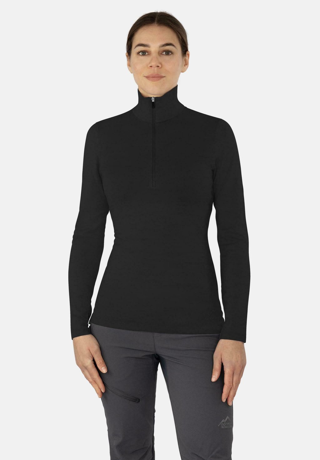 

Топ с длинными рукавами MIT 1/4 ZIPPER LAUNCESTON normani Outdoor Sports, антрацит
